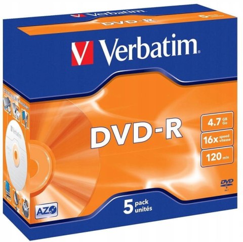 Płyty DVD-R Verbatim AZO (5szt)