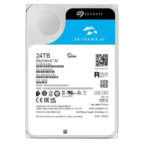 Dysk HDD Seagate SkyHawk AI ST24000VE002 24TB