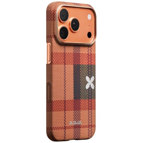 Etui PITAKA Flora in Grid Edge do iPhone 17 Pro cloud dusk