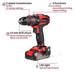 Einhell Wkrętarka TE-CD 18/44 Li 1x2,5Ah