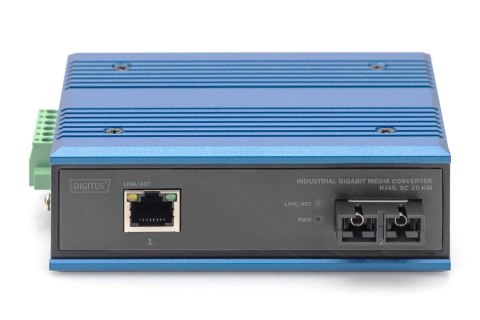 Digitus Przemysłowy gigabitowy konwerter mediów RJ45, SC 20 km
