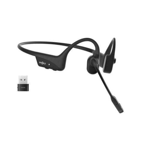 Słuchawki bezprzewodowe kostne Shokz OpenComm2 + adapter USB-A czarne