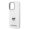 Karl Lagerfeld KLHCP14LSNCHBCH iPhone 14 Pro 6,1" hardcase biały/white Silicone Choupette
