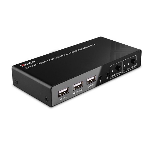 Lindy 32809 przełącznik KVM Czarny