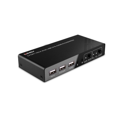 Lindy 32809 przełącznik KVM Czarny
