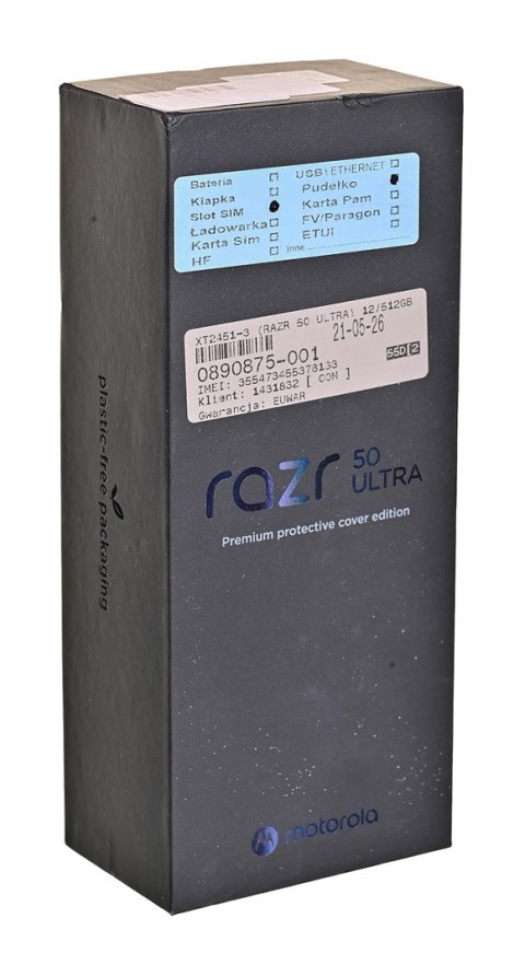 Smartfon Motorola Razr 50 Ultra 12/512GB 5G DS Midnight Blue (WYPRZEDAŻ)