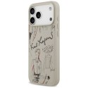 Etui Karl Lagerfeld Grained Pattern & Logo MagSafe do iPhone 17 Pro Max szary
