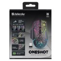 Defender Mysz Oneshot GM-067 LED, 3200DPI, 2.4 [GHz], optyczna, 6kl., bezprzewodowa, czarna, wbudowany akumulator