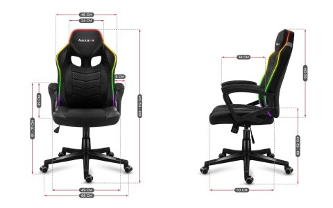 FOTEL GAMINGOWY HUZARO FORCE 2.5 RGB MESH