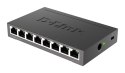 D-Link DGS-108 Nie zarządzany L2 Gigabit Ethernet (10/100/1000) Czarny