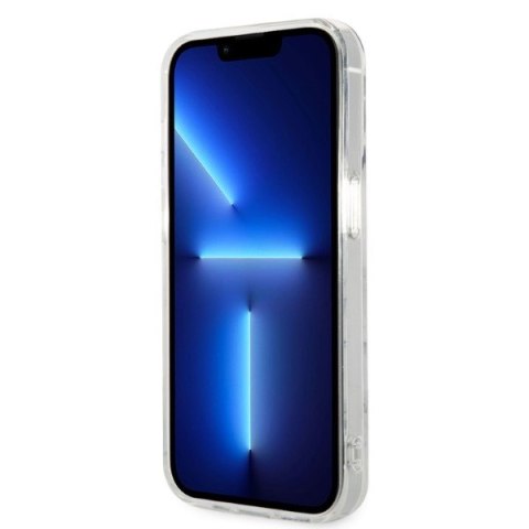 Zestaw Guess GUBPP14LHMEACSH Case+ Charger iPhone 14 Pro 6,1" biały/white hard case Marble MagSafe