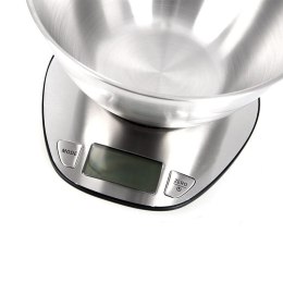 ELDOM WAGA KUCHENNA ELEKTRONICZNA WK320S RENA DOKŁADNOSĆ 1 G WAŻY DO 5 KG WYŚWIETLACZ LED STALOWA Z MISKĄ
