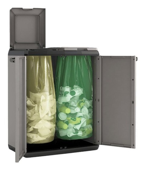 Keter Split Basic 220 l Prostokątny Plastik Szary