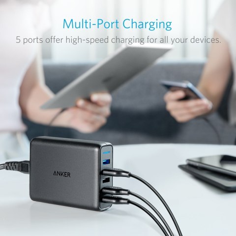 Ładowarka USB Anker PowerPort Speed 5 A2054L11 63W Quick Charge 3.0