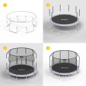 REBEL ACTIVE TRAMPOLINA PRO 14FT/427CM, SIATKA, DRABINKA RBA-8004