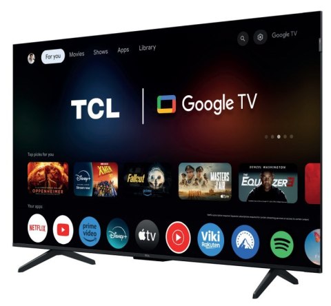 Telewizor TCL 50P71K QLED 50" 4K Ultra HD Google TV Dolby Atmos DVB-T2 Aluminiowy