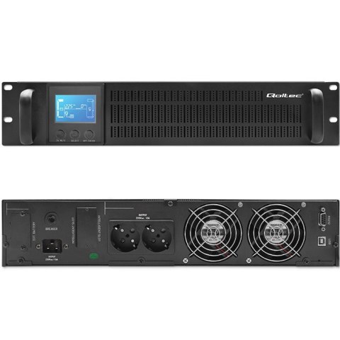 Zasilacz awaryjny UPS RACK Qoltec Pure Sine LCD 3000VA 2400W