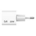 Verbatim, Ładowarka Mini GaN z kablem 1 x USB-C, biała, 20 W, Power Delivery 3.0