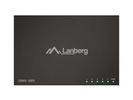 LANBERG SWITCH DSM1-1005 5X1GB/S NIEZARZĄDZALNY GIGABIT ETHERNET DESKTOP 12V (OBUDOWA METALOWA)