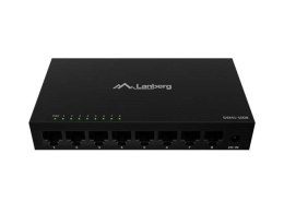 LANBERG SWITCH DSM1-1008 8X1GB/S NIEZARZĄDZALNY GIGABIT ETHERNET 12V (OBUDOWA METALOWA)