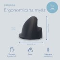 Ergonomiczna mysz R-Go HE leworęczna USB czarna/srebrna
