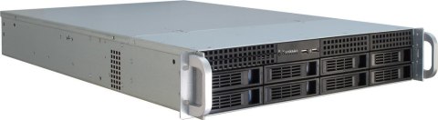 Inter-Tech IPC 2U-2408 Rack Czarny, Stal nierdzewna
