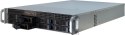 Inter-Tech IPC 2U-2408 Rack Czarny, Stal nierdzewna