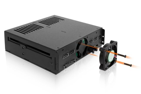 Stacja dokująca Icy Dock MB324SP-B, 0 TB, Serial ATA, Serial ATA II, Serial ATA III, Serial Attached SCSI (SAS), 440 g, Komputer