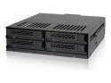 Stacja dokująca Icy Dock MB324SP-B, 0 TB, Serial ATA, Serial ATA II, Serial ATA III, Serial Attached SCSI (SAS), 440 g, Komputer