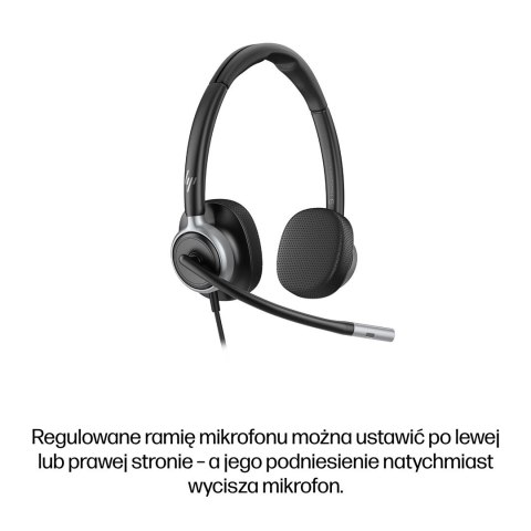 Słuchawki przewodowe HP Poly Mission 625 Stereo USB Wired Headset
