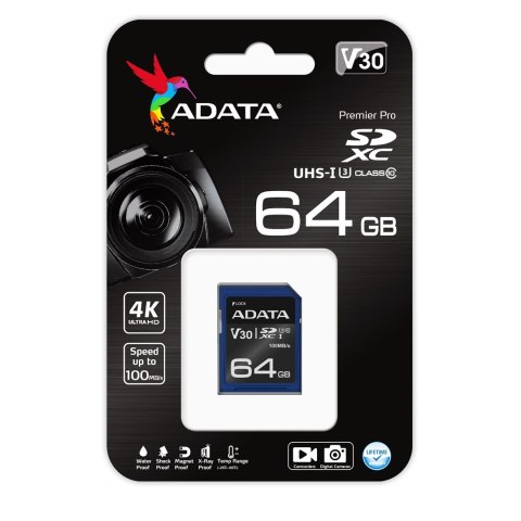 ADATA Premier Pro SDXC 64 GB Class 10 UHS-I/U3 V30