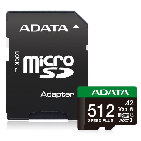 ADATA Speed Plus MicroSDXC 512 GB Class 3 UHS-I/U3 A2 V30