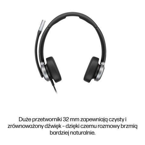 Słuchawki przewodowe HP Poly Mission 625 Stereo USB Wired Headset