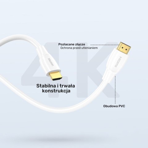 UNITEK KABEL HDMI 2.1 8K HDR BIAŁY 2M