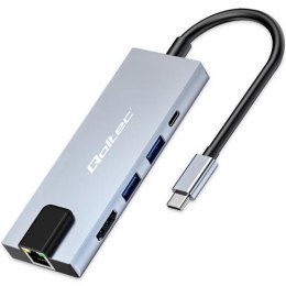 Hub Adapter USB-C 5w1 Qoltec