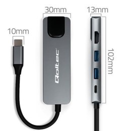 Hub Adapter USB-C 5w1 Qoltec
