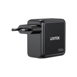UNITEK ŁADOWARKA GAN Z WYŚWIETLACZEM 140W 3XUSB-C