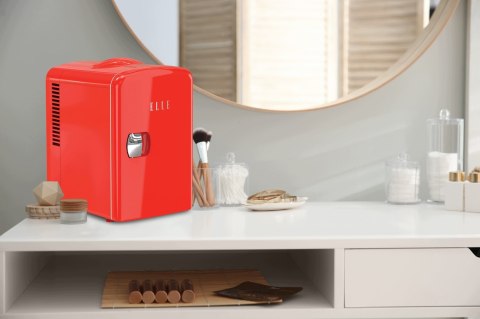 Mini lodówka ELLE Home ESDAF101RDEU 4L czerwona