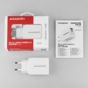 ACU-PQ22W Ładowarka sieciowa, PD & QC 22W, 2x port (USB-A + USB-C), PD3.0/QC3.0/AFC/FCP/Apple, biała