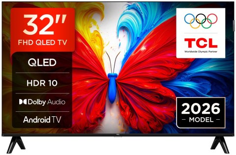 Telewizor TCL 32S5L QLED 32" Full HD Android TV Dolby Digital DVB-T2 Czarny