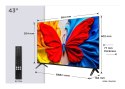 Telewizor TCL 43S59K QLED 43" Full HD Android TV Dolby Digital Plus DVB-T2 Metaliczny