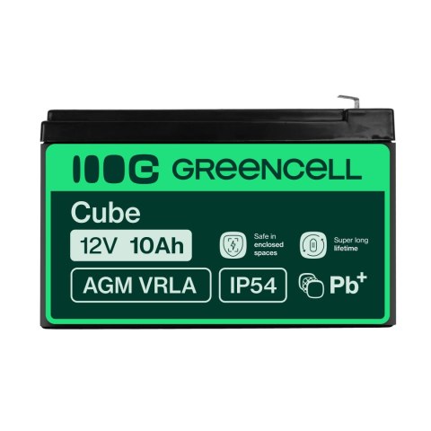 Green Cell AGM VRLA 12V 10Ah maintenance-free bateria do UPS units