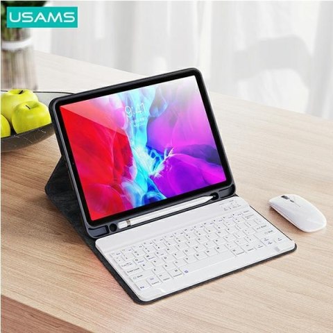 USAMS Etui Winro z klawiaturą iPad Air 10.9" zielone etui-biała klawiatura/green cover-white keyboard IP109YRU02 (US-BH655)