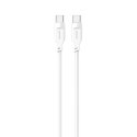 USAMS Kabel USB-C na USB-C PD Fast Charging 1,2m 100W Lithe Series biały/white SJ567USB02 (US-SJ567)