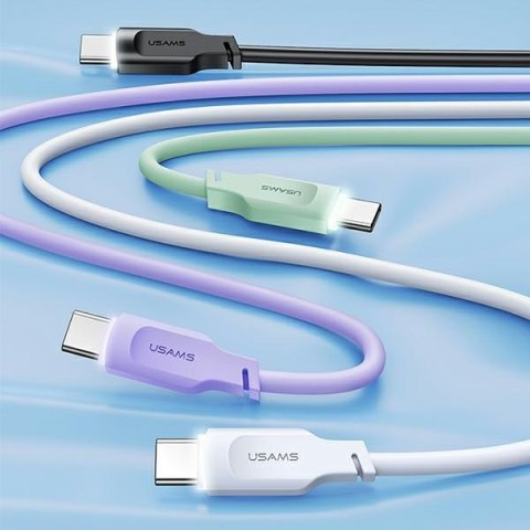 USAMS Kabel USB-C na USB-C PD Fast Charging 1,2m 100W Lithe Series czarny/black SJ567USB01(US-SJ567)