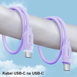 USAMS Kabel USB-C na USB-C PD Fast Charging 1,2m 100W Lithe Series czarny/black SJ567USB01(US-SJ567)