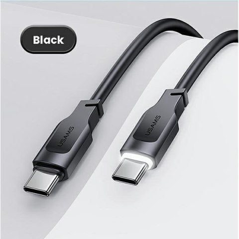 USAMS Kabel USB-C na USB-C PD Fast Charging 1,2m 100W Lithe Series czarny/black SJ567USB01(US-SJ567)