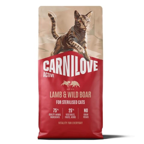CARNILOVE ACTIVE CAT LAMB&WILDBOAR STERILISED 2kg