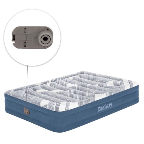 Materac welurowy łóżko 203 x 152 x 36 cm Bestway 6712Y
