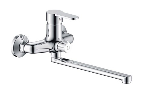 Bateria wannowa DF11003, mosiężna, z długą wylewką
